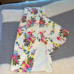 Floral MIDI Dress In ivory, US0